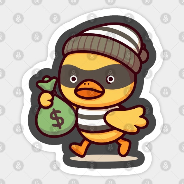 funny robber duck Sticker by fikriamrullah